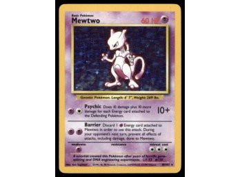 Mewtwo Base Set #010/102 Holo Pokemon Card