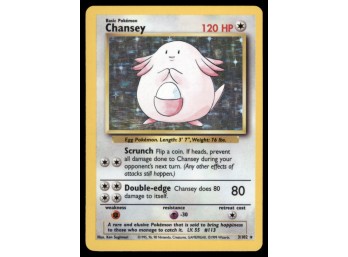 Chansey Base Set #003/102 Holo Pokemon Card