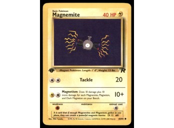 Magnemite 1st Edition Team Rocket Pokemon Card