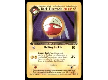 Dark Electrode 1st Edition Team Rocket Pokemon Card