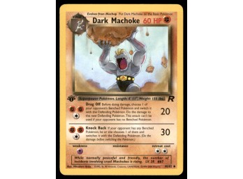 Dark Machoke 1st Edition Team Rocket Pokemon Card