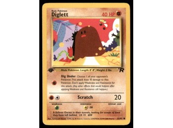 Diglett 1st Edition Team Rocket Pokemon Card