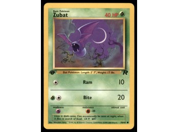 Zubat 1st Edition Team Rocket Pokemon Card
