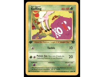 Koffing 1st Edition Team Rocket Pokemon Card