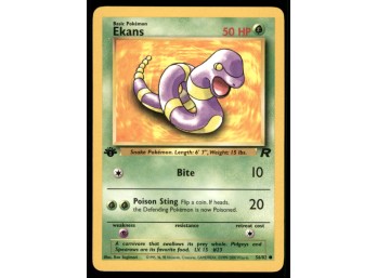 Ekans 1st Edition Team Rocket Pokemon Card