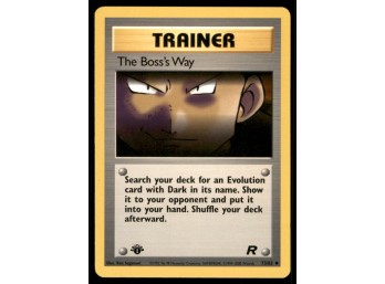 The Boss's Way 1st Edition Team Rocket Pokemon Card