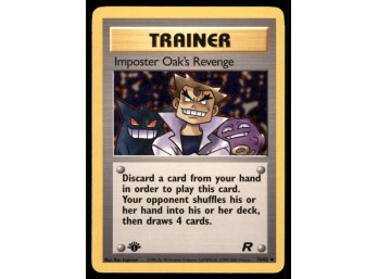 Imposter Professor Oak 1st Edition Team Rocket Pokemon Card