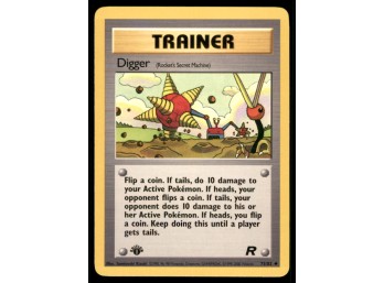 Digger 1st Edition Team Rocket Pokemon Card