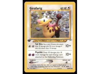 Giraffarig 1st Edition Pokemon Card Neo