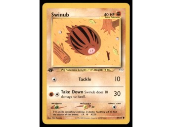 Swinub 1st Edition Pokemon Card Neo