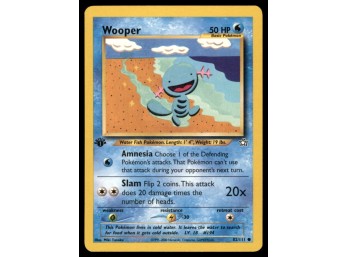 Wooper 1st Edition Pokemon Card Neo