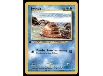 Swinub 1st Edition Pokemon Card Neo