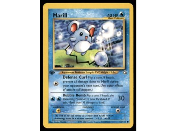 Marill 1st Edition Pokemon Card Neo