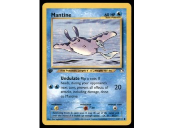 Mantine 1st Edition Pokemon Card Neo