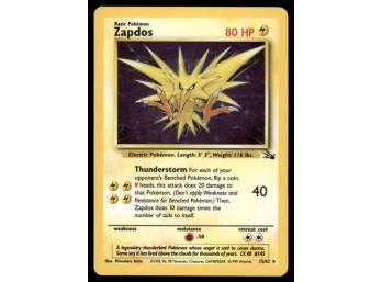 Zapdos (15) Fossil #15/62 Holo Pokemon Card