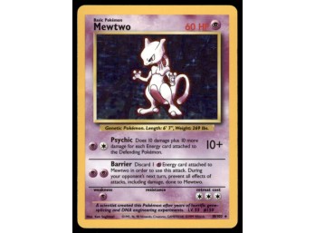 Mewtwo Base Set #010/102 Holo Pokemon Card