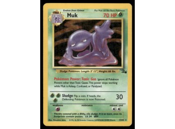 Muk (13) Fossil #13/62 Holo Pokemon Card