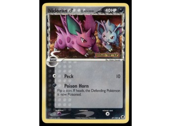 Nidoran M (Delta Species) Stamped Dragon Frontiers #57/101 Holo Pokemon Card