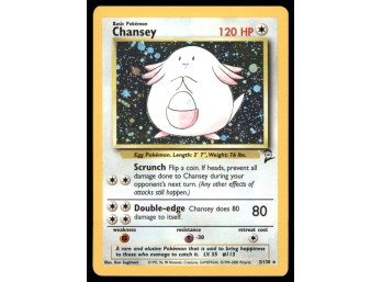 Chansey Base Set 2 #003/130 Holo Pokemon Card