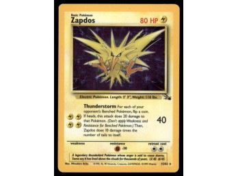 Zapdos (15) Fossil #15/62 Holo Pokemon Card