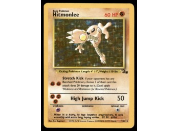 Hitmonlee (7) Fossil #07/62 Holo Pokemon Card