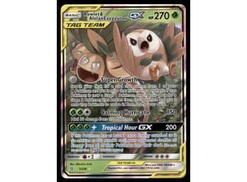 Rowlet & Alolan Exeggutor GX SM - Unified Minds #1/236 Holo Pokemon Card