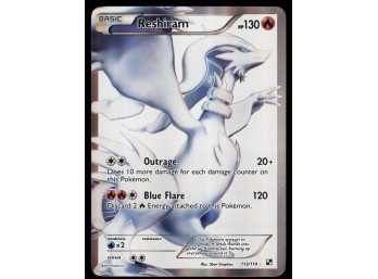 Reshiram (113 Full Art) Black and White #113/114 Holo Pokemon Card