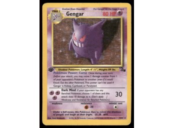 Gengar 1st Ed. (5) Fossil #05/62 Holo Pokemon Card