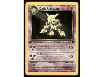 Dark Alakazam 1st Ed. (1) Team Rocket #01/82 Holo Pokemon Card