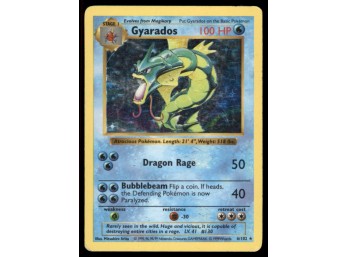 Gyarados Base Set (Shadowless) #006/102 Holo Pokemon Card