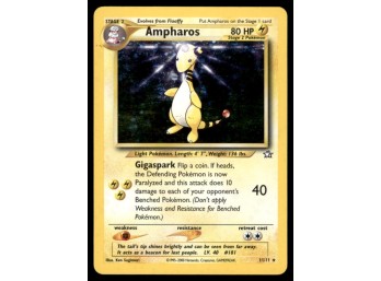 Ampharos Neo Genesis #001/111 Holo Pokemon Card