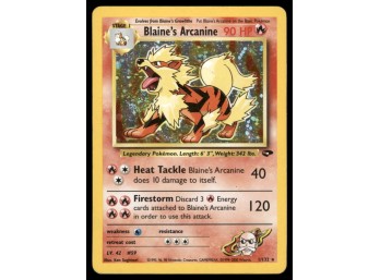 Blaine's Arcanine Gym Challenge #001/132 Holo Pokemon Card