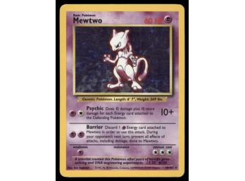 Mewtwo Base Set #010/102 Holo Pokemon Card