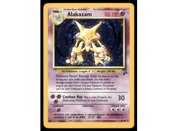 Alakazam Base Set 2 #001/130 Holo Pokemon Card