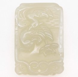 Chinese Carved Jade Phoenix Pendat