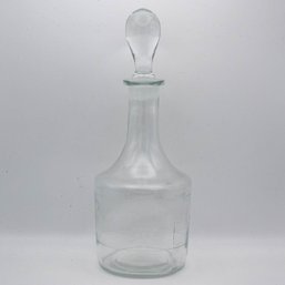 Vintage Grape Pattern Glass Decanter