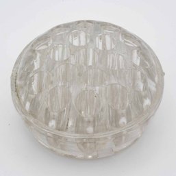 Vintage Clear Glass Flower Frog