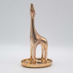 Mid Century Art Deco Brass Giraffe Sculpture