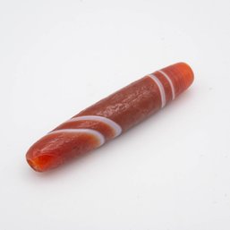 Old Tibetan Red Agate Dzi Bead