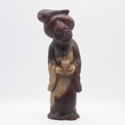 Old Chinese Carved Jade Sculpture Of Lady