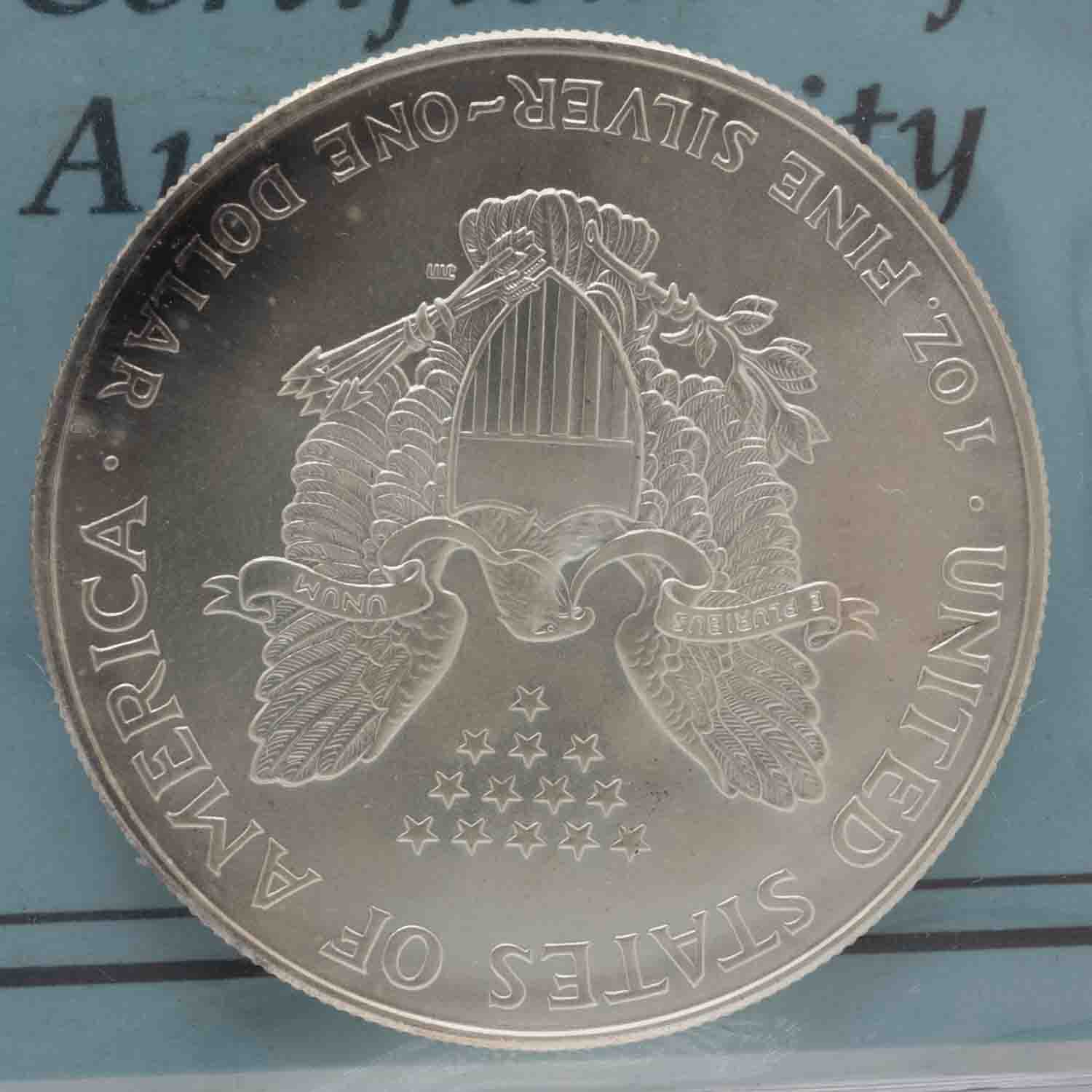 Silver 2000 2000 American Silver Eagle 1oz Silver Coin With New York Mint COA ...