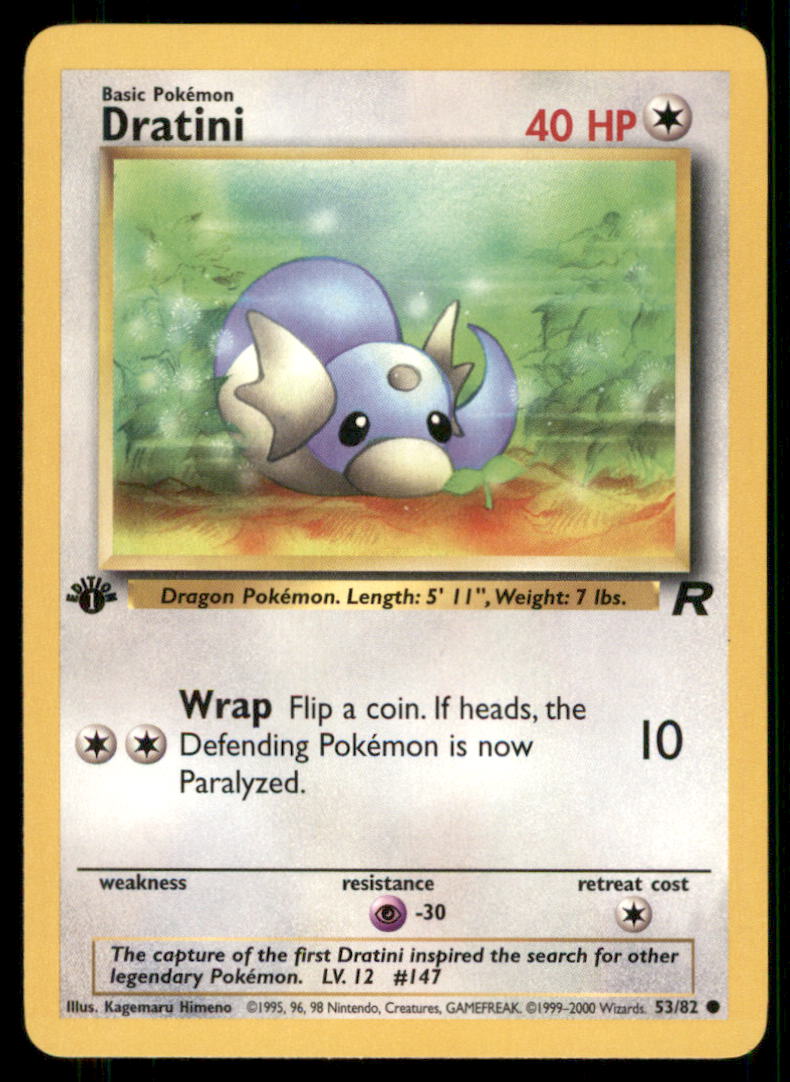 Dratini 1st Edition Pokemon Card Rocket WOTC #31580 | Auctionninja.com Dratini 1st Edition Pokemon Card Rocket WOTC #31580 | Auctionninja.com