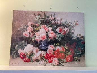 Floral Print On Board