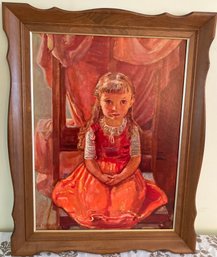 Girl In A Red Dress Print