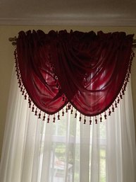 5 Sets Of Burgundy Swag Toppers