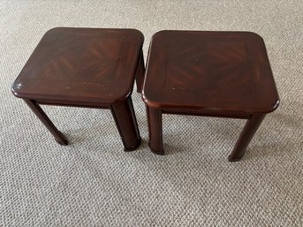 Mid Century Modern Wood End Tables, Set Of 2