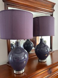 Two Lavender Table Lamps