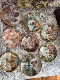 Vintage Reco Limited Edition Sandra Kuck Decorative Plates Set Of Eight