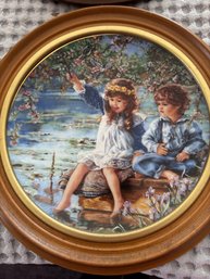 Nine Framed Sandra Kuck Decorative Plates