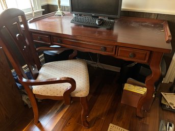 Wood Desk And Chair
